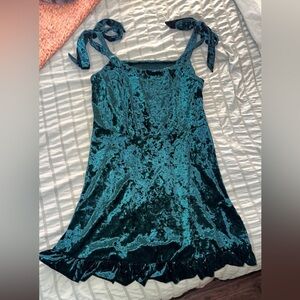 Emerald Velvet Dress